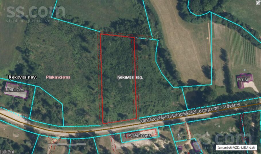Meža Dravnieki, Plakanciems, Rīgas rajons, Ķekavas pag. — zeme