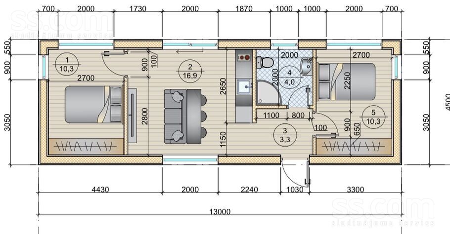 Lazdu 1, Engure, Tukums un raj., Engures pag. — maja