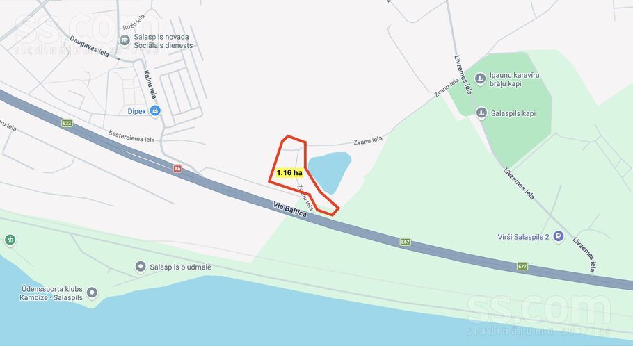 Mēness 2, Rīgas rajons, Salaspils — zeme