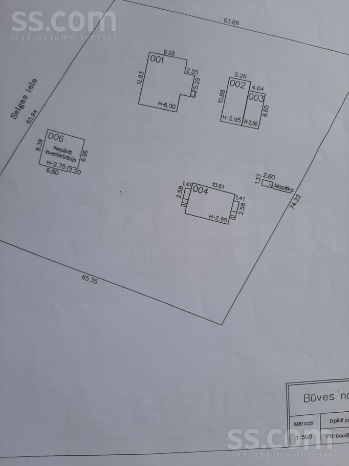 Selgas 1, Ventspils un raj., Ventspils — maja