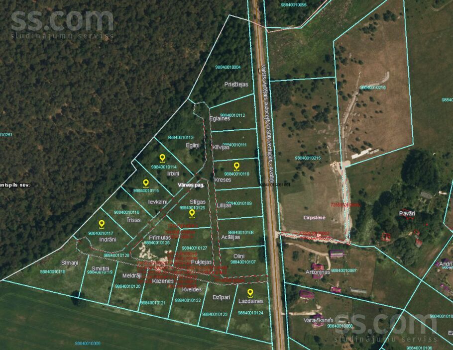 Cirpstene, Ventspils un raj., Ventspils — zeme