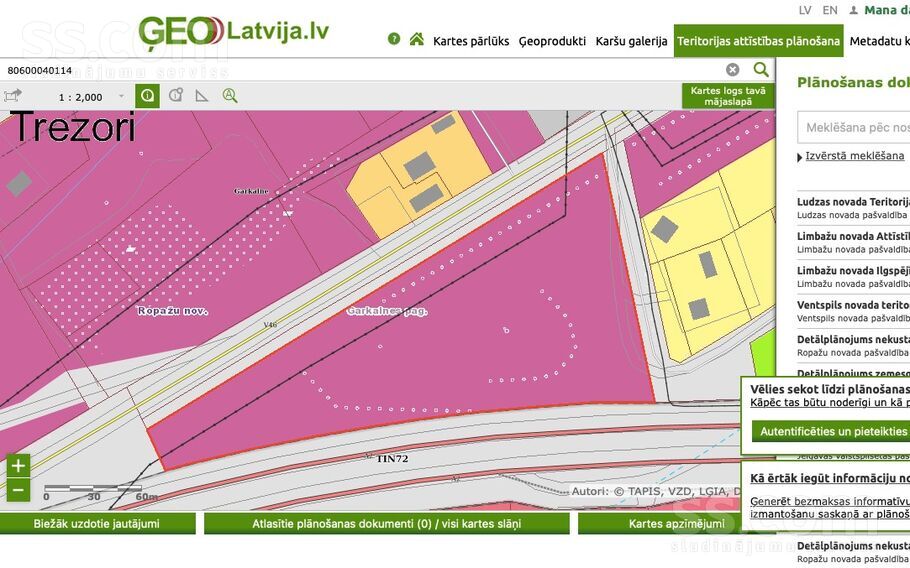 Vidzemes šoseja 2, Garkalne, Rīgas rajons, Garkalnes nov. — zeme