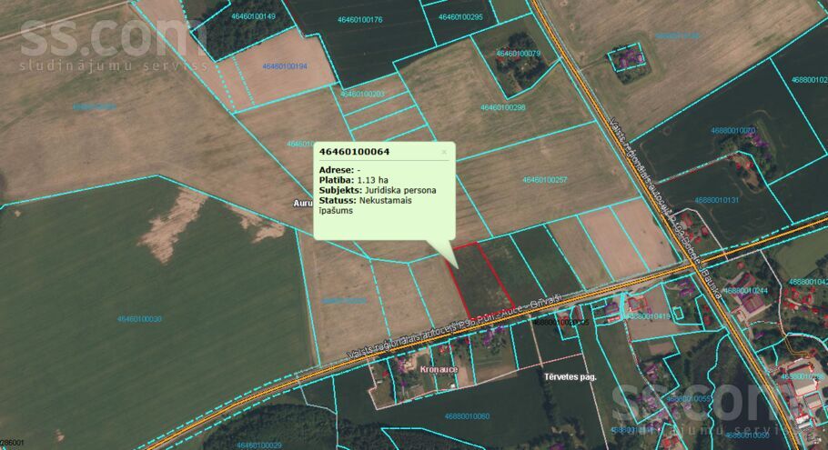 Pūliņi, Kroņauce, Dobele un raj., Auru pag. — zeme