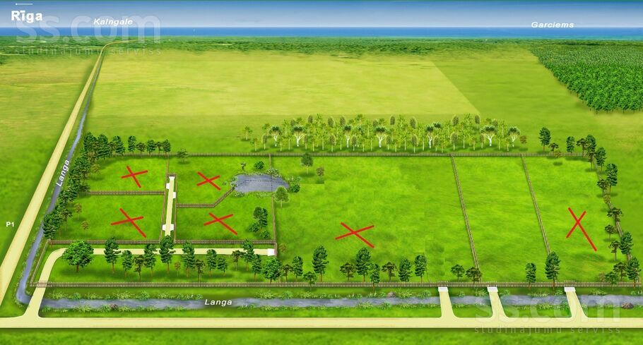 Jaunameri, Garciems, Rīgas rajons, Carnikavas nov. — zeme