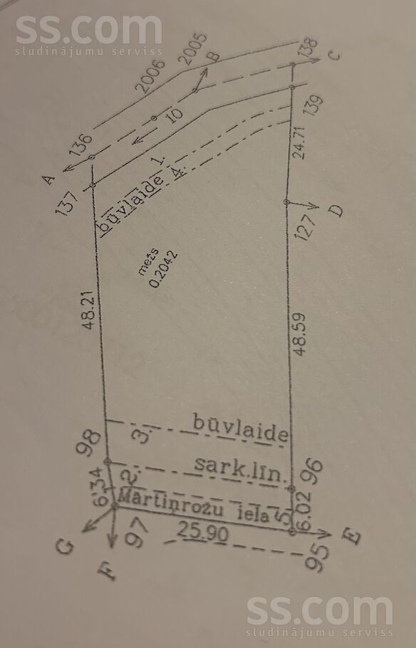 Mārtiņrožu 6, Sunīši, Rīgas rajons, Garkalnes nov. — zeme