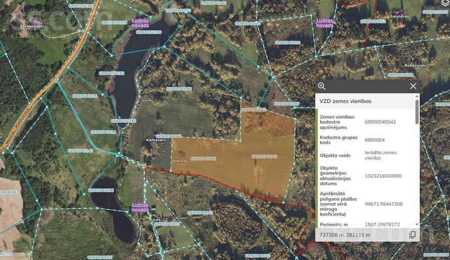 68900040042, Snotiuļi, Ludza un raj., Pušmucovas pag. — zeme