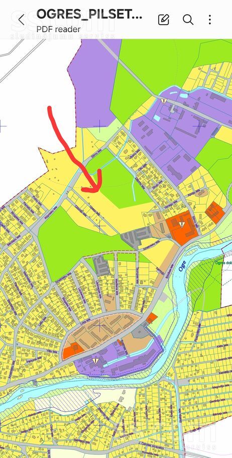 Upeņu 1, Ogre un raj., Ogre — zeme