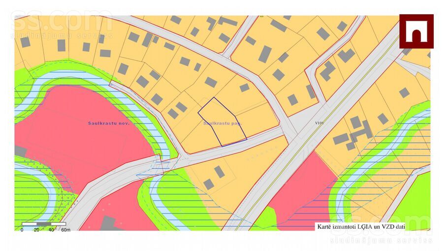 Upes 1, Zvejniekciems, Saulkrastu l. t. — zeme