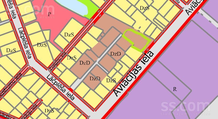 Aviacijas 21a, Jelgava un raj., Jelgava — zeme