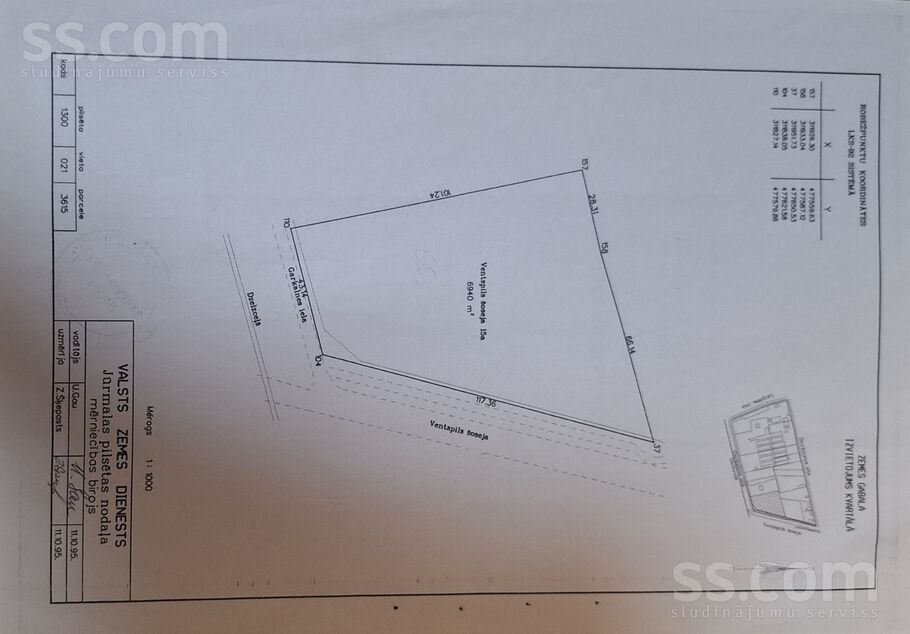 Ventspils šos 15, Jūrmala — zeme