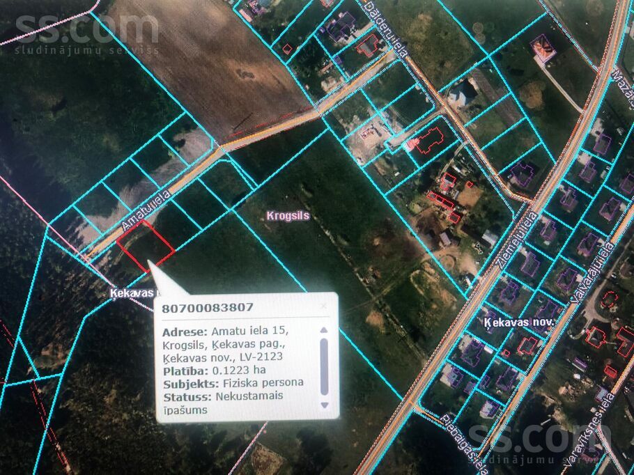 Amatu iela 15, Krogsils, Rīgas rajons, Ķekavas pag. — zeme