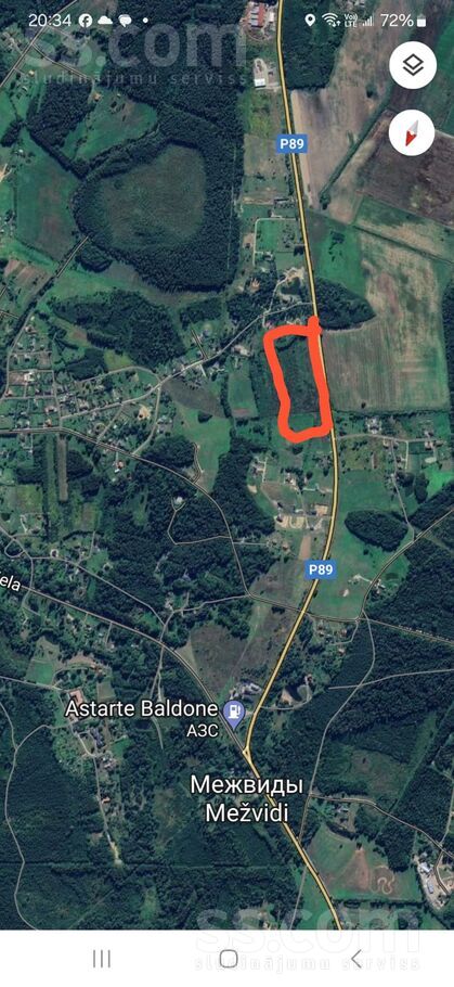 Kadiķi, Rīgas rajons, Baldone — zeme