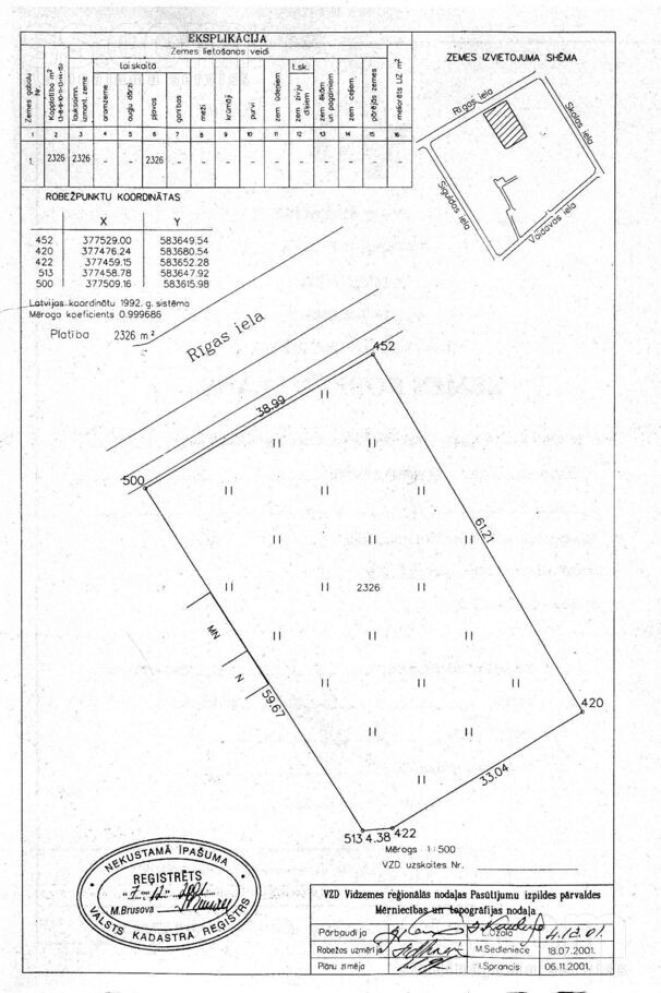 Rīgas 69, Valmiera un raj., Valmiera — zeme