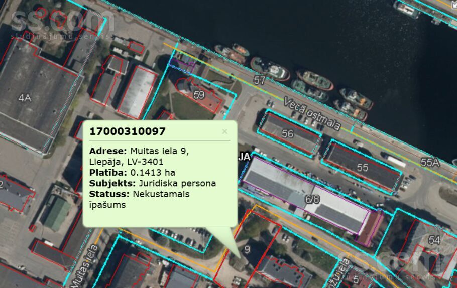 Muitas 9, Liepāja un raj., Liepāja — zeme