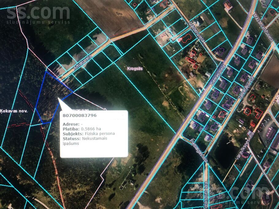 Amatu iela, Krogsils, Rīgas rajons, Ķekavas pag. — zeme