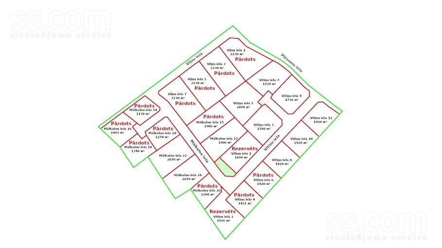 Mālkalnu iela 17, Dzidriņas, Rīgas rajons, Stopiņu nov. — zeme