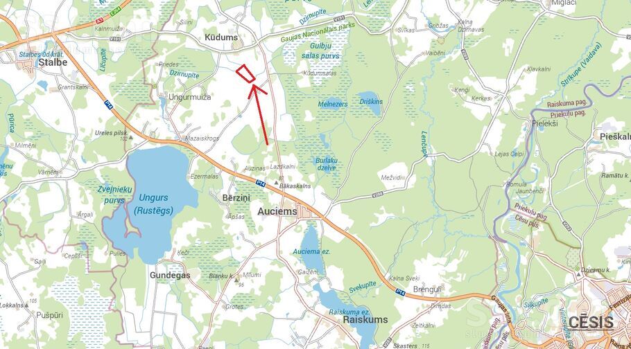 B/n Kūdums, Raiskums, Kūdums, Cēsis un raj., Raiskuma pag. — zeme