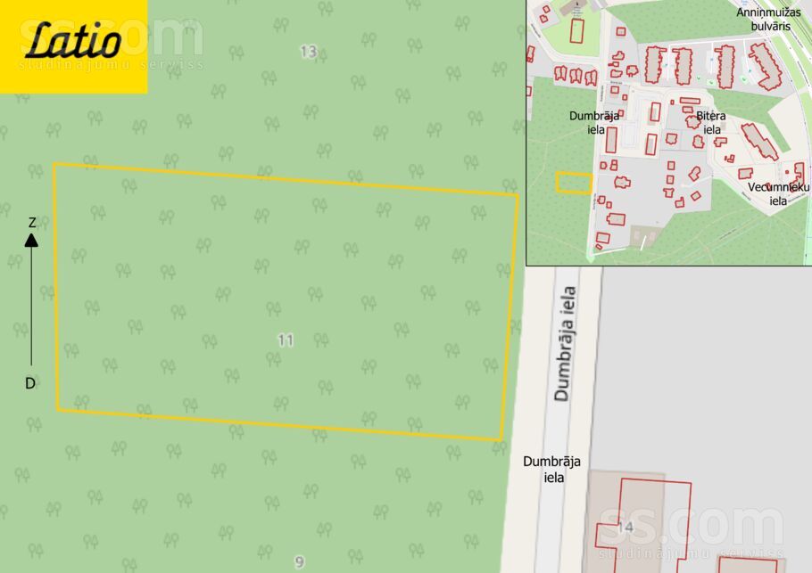 Dumbrāja 11, Rīga — zeme
