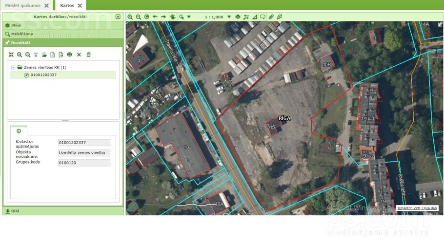 Traleru 15, Rīga — zeme