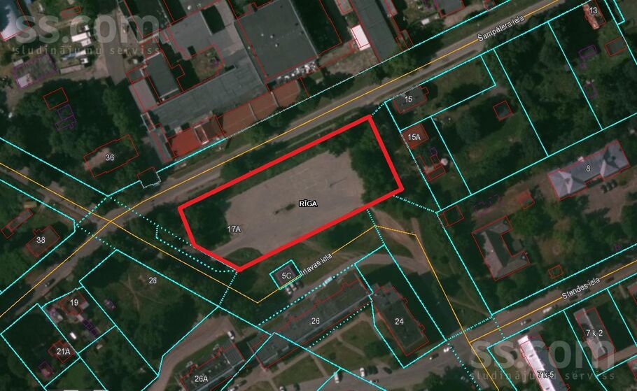 Šampētera 17, Rīga — zeme