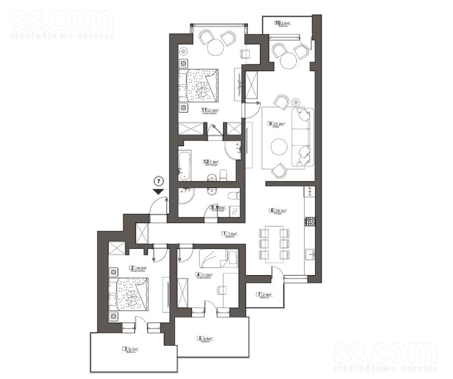 Ķemeru iela 58, Jūrmala — dzivoklis