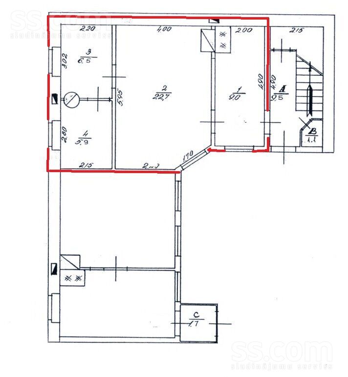 Raiņa 55, Liepāja un raj., Liepāja — dzivoklis
