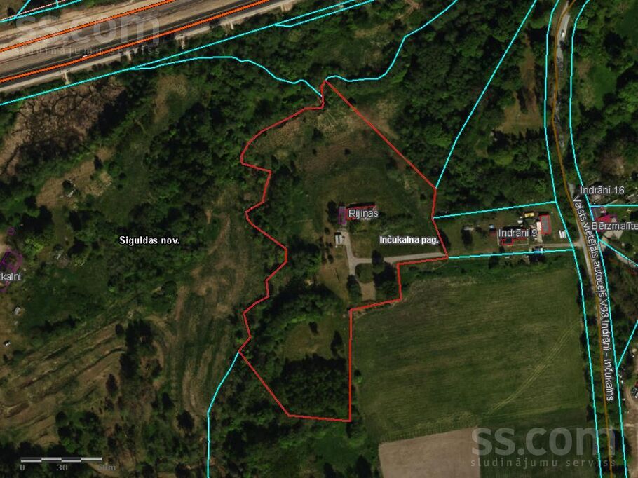 Rijiņas, Indrāni, Rīgas rajons, Inčukalna nov. — zeme