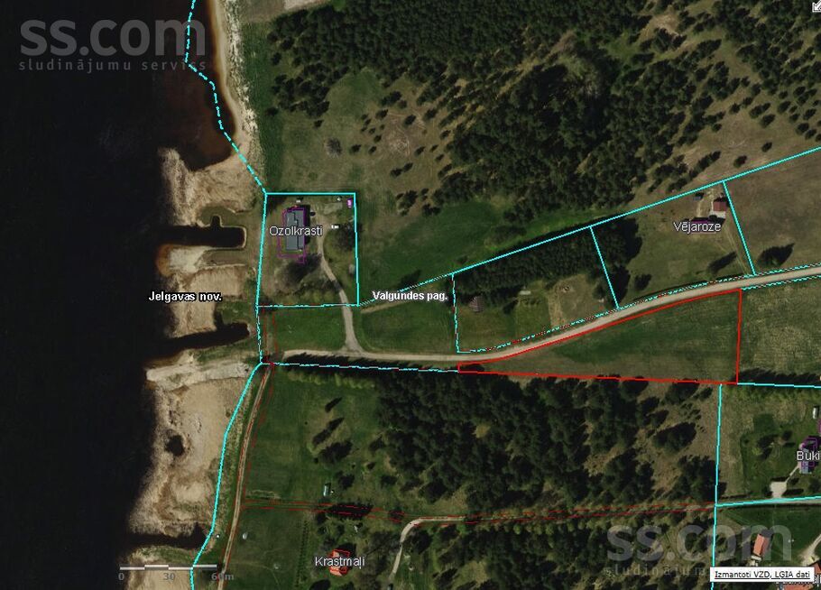 Līču ceļš 9, Jelgava un raj., Valgundes nov. — zeme