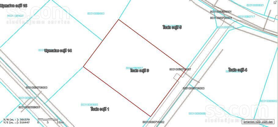 Isais cels 3, Dole, Rīgas rajons, Salaspils l. t. — zeme