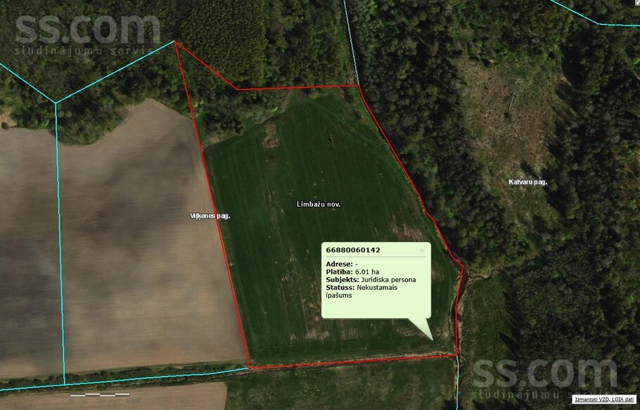 Lauku Lindes, Āstere, Limbaži un raj., Viļķenes pag. — zeme