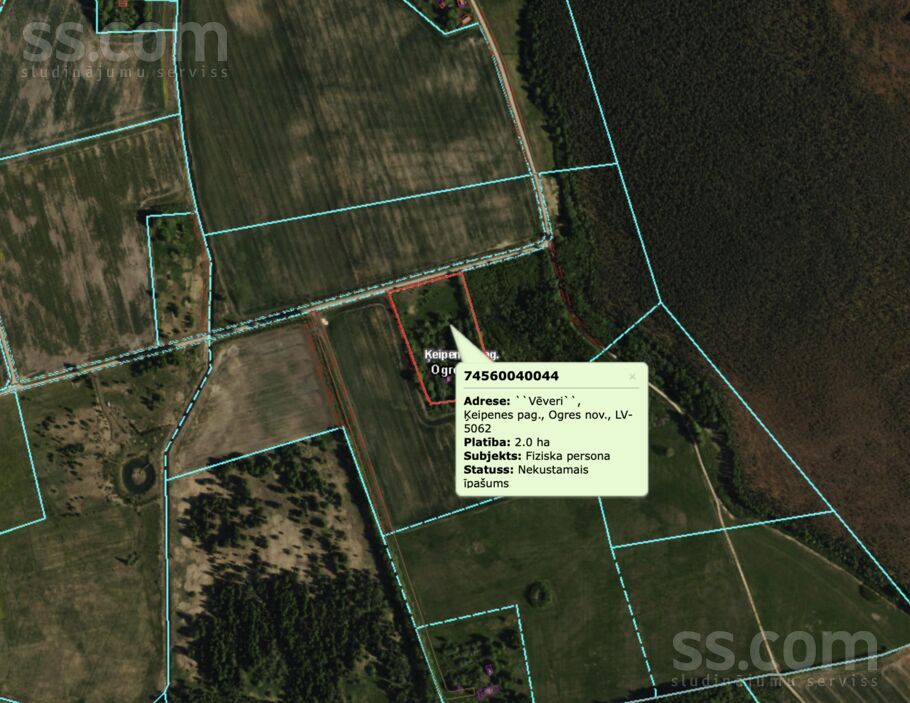 Vēveri, Ķeipene, Ogre un raj., Ķeipenes pag. — zeme