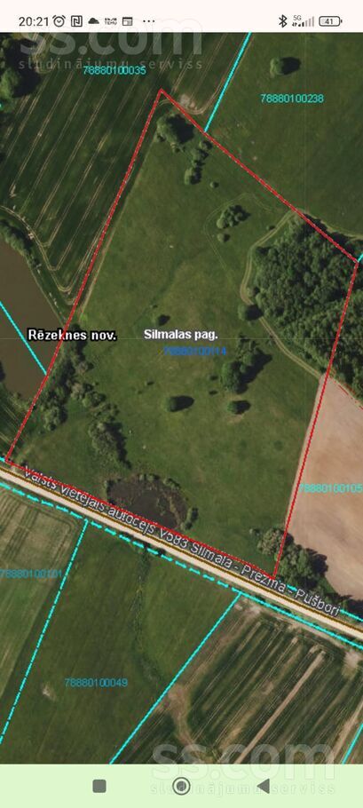 Miera iela, Prezma, Rēzekne un raj., Silmalas pag. — zeme
