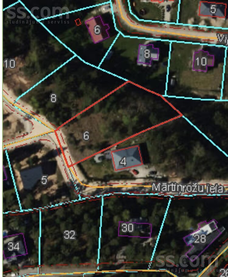 Mārtiņrožu 6, Sunīši, Rīgas rajons, Garkalnes nov. — zeme