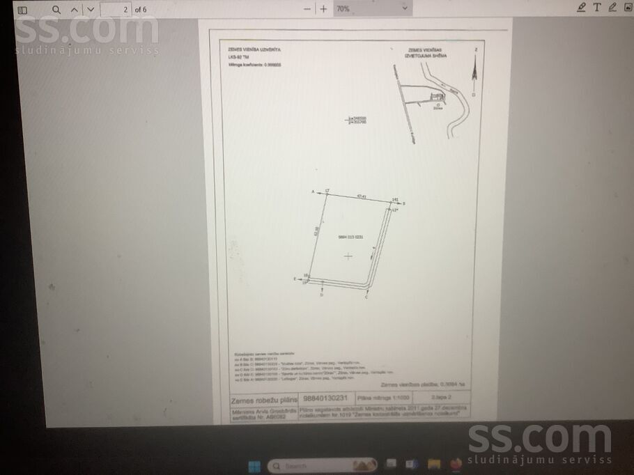 Lavandas, Zūras, Ventspils un raj., Vārves pag. — zeme