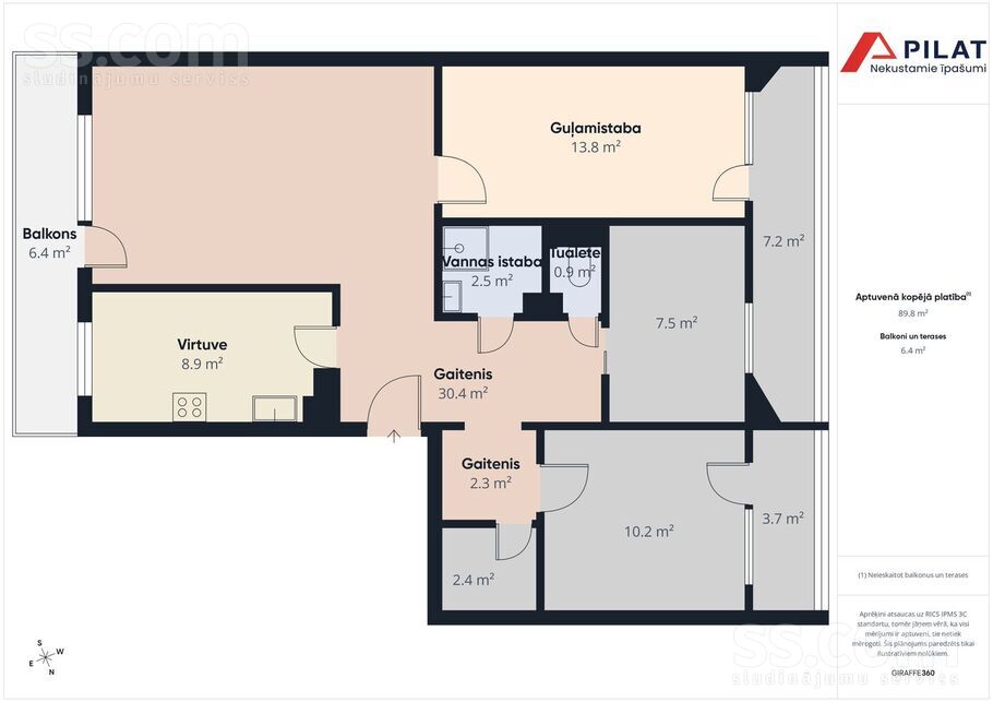 Reiņu meža iela 2, Liepāja un raj., Liepāja — dzivoklis