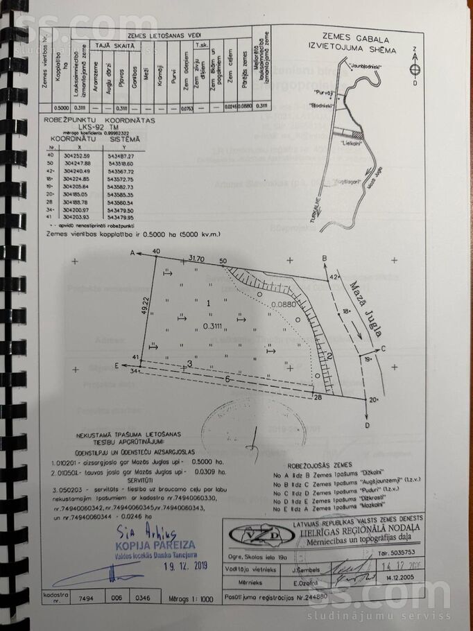 Lielkalni, Tīnūži, Ogre un raj., Ikšķiles l. t. — maja