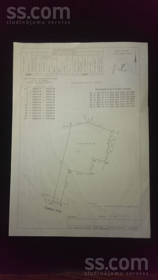 Codes 27a, Rīga — zeme
