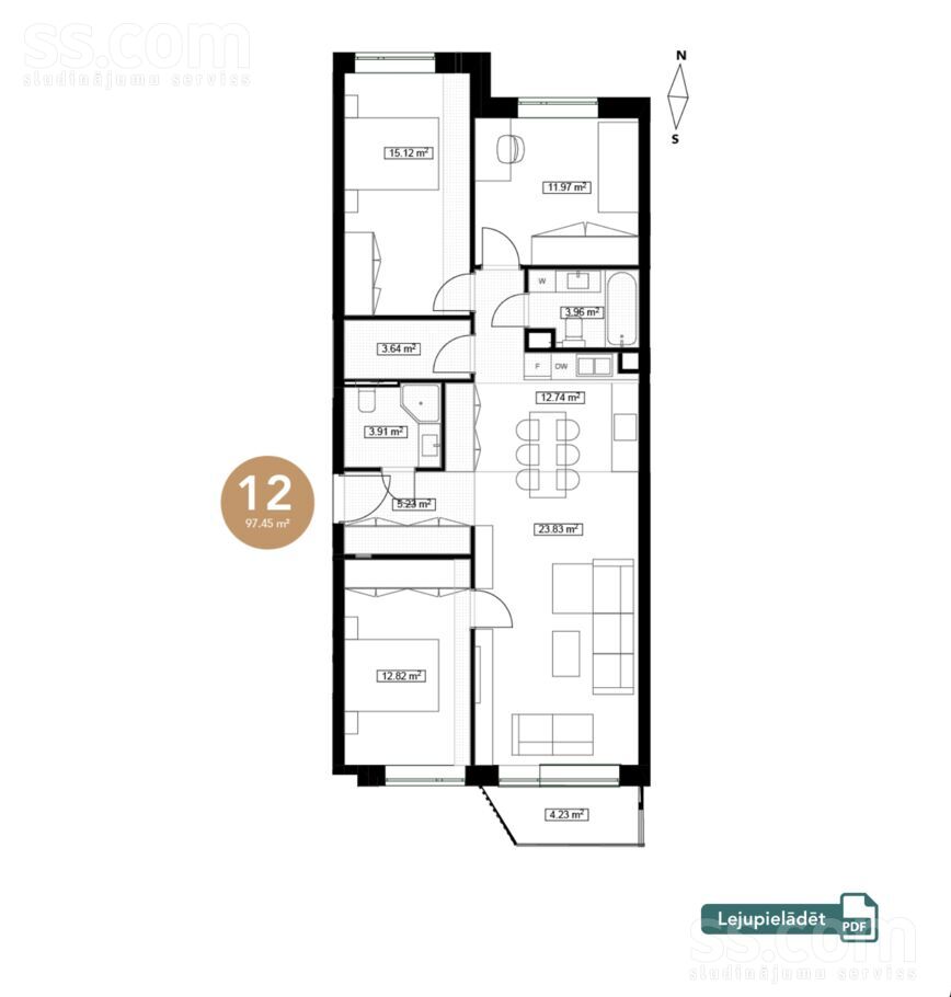 Bauskas 97, Rīga — dzivoklis