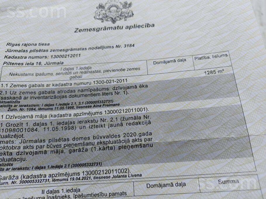 Piltenes 16, Jūrmala — maja