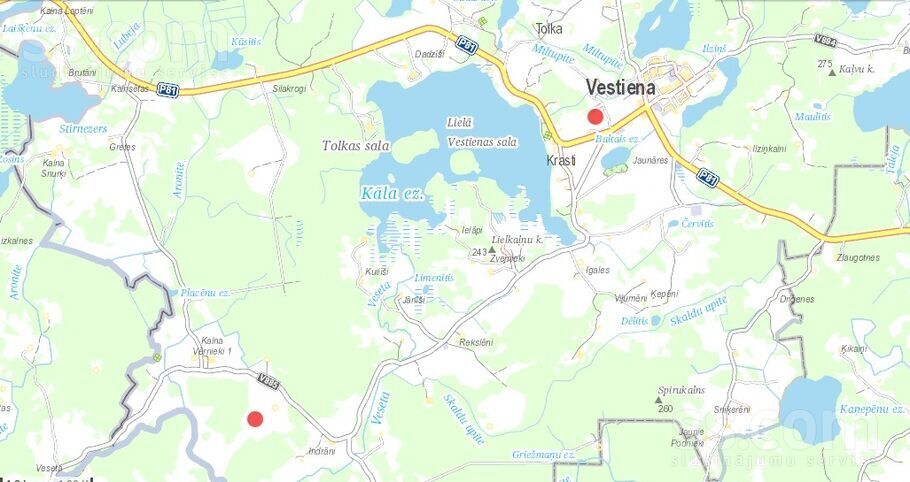 Zemturi, Vestiena, Madona un raj., Vestienas pag. — zeme