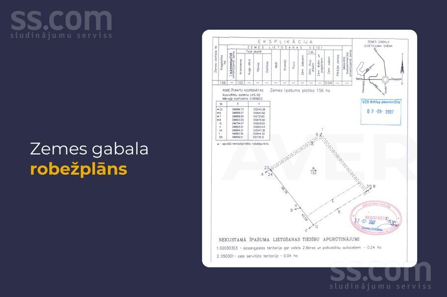 Karūnas 1, Rīgas rajons, Ķekavas pag. — zeme