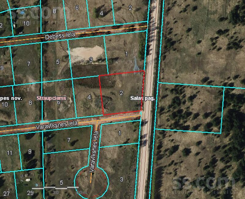 Varavīksnes iela 2, Straupciems, Rīgas rajons, Salas pag. — zeme
