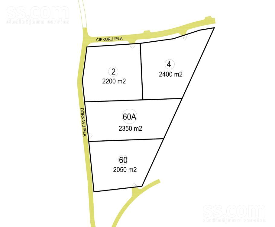 Dzirnavu iela 60a, Cēsis un raj., Cēsis — zeme