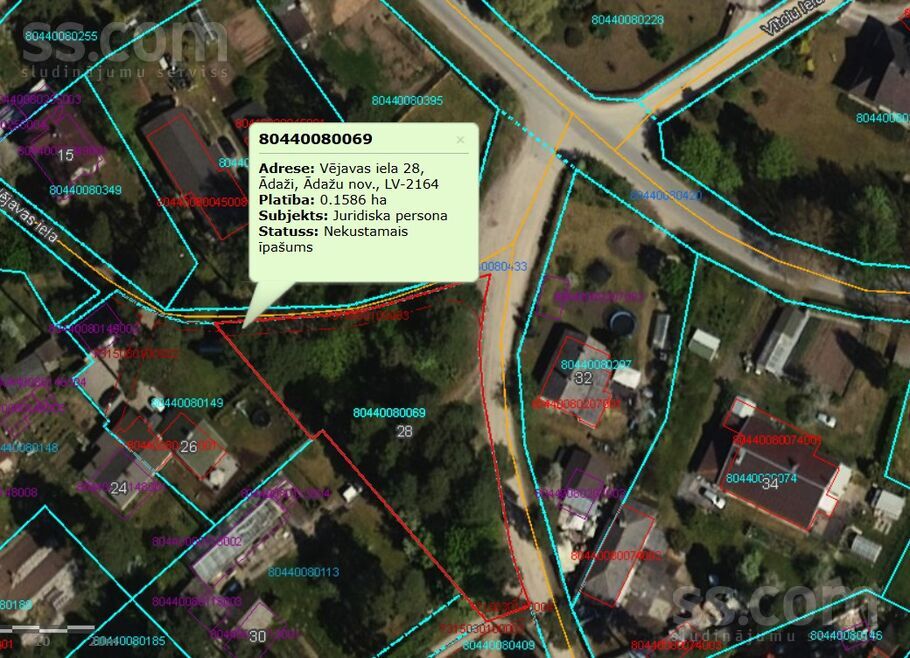 Vējavas iela 28, Ādaži, Rīgas rajons, Ādažu nov. — zeme