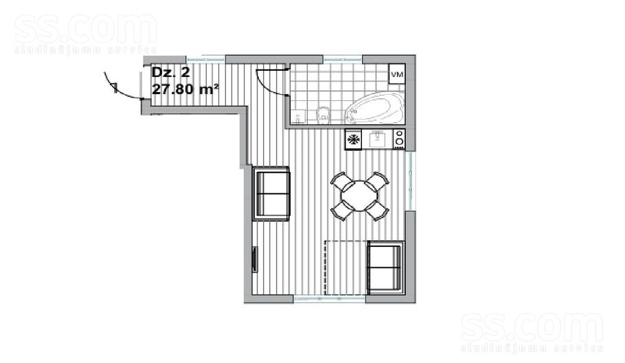 Dzelzceļa iela 3a, Jūrmala — dzivoklis