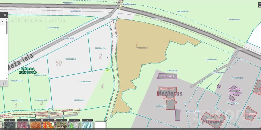 Terces 1, Ogre un raj., Ogre — zeme