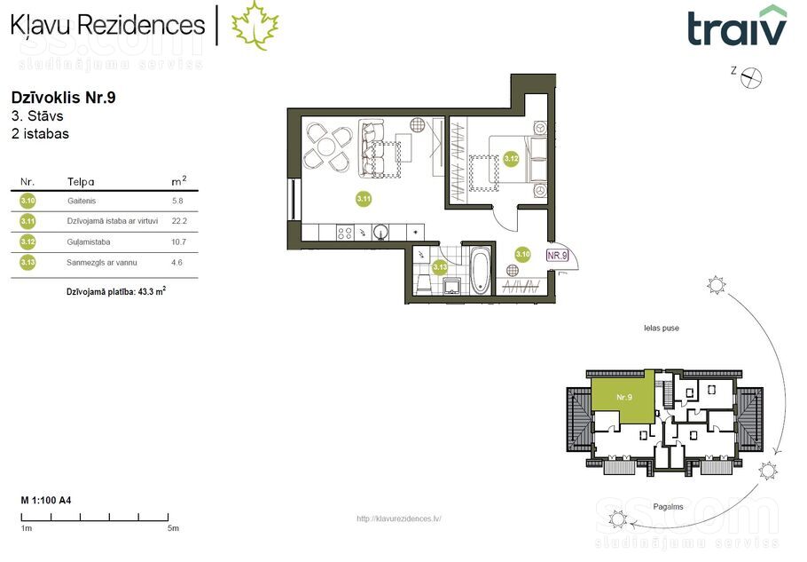 Sabiles 13, Rīga — dzivoklis