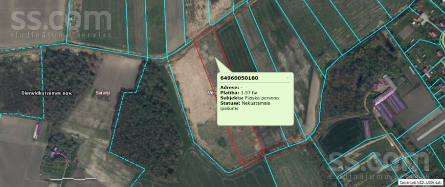 Jaunlauki, Saraiķi, Liepāja un raj., Vērgales pag. — zeme