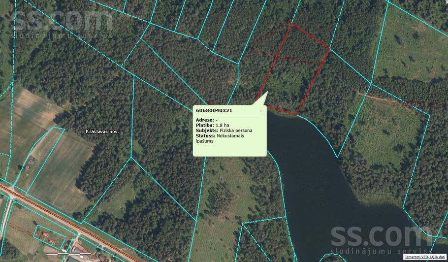 Ozoliņi, Kalnieši, Krāslava un raj., Kalniešu pag. — zeme