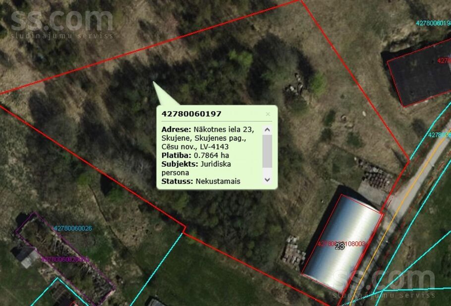 Nākotnes iela, Skujene, Cēsis un raj., Skujenes pag. — telpa
